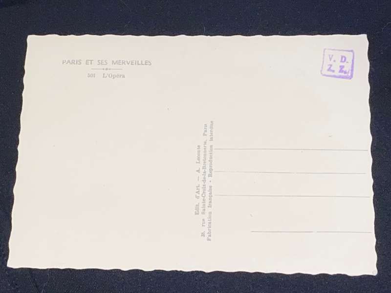 VINTAGE PHOTO POSTCARD OF PARIS ET SES MERVEILLES L'OPERA