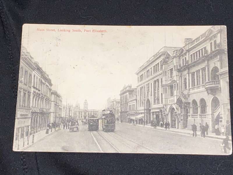 1909 PHOTO POSTCARD OF MAIN STREET PORT ELIZABETH TO SMITHFIELD