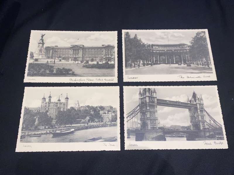 ANTIQUE  POST CARDS OF LONDON X 4 UNUSED