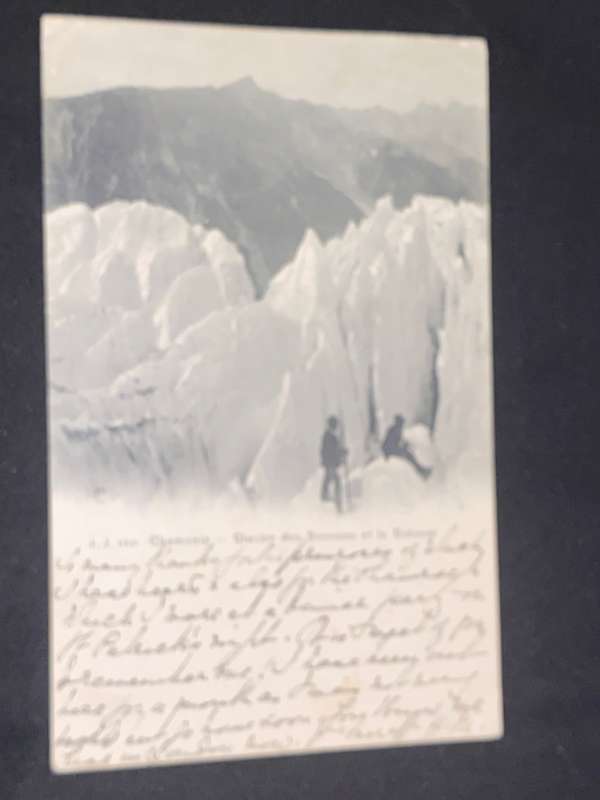 ANTIQUE 1903 CHAMONIX FRANCE GLACIER DESBOSSONS ET LE BREVENT