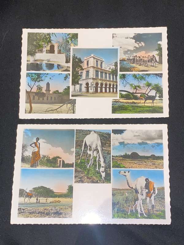VINTAGE POST CARDS FROM SOMALIA UNUSED X 2