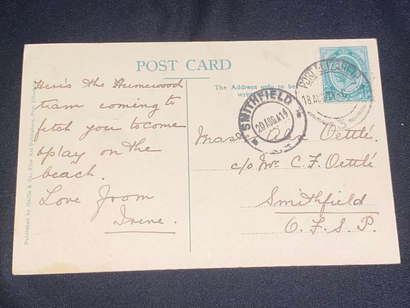 ANTIQUE 1914 POST OFFICE PORT ELIZABETH TO SMITHFIELD OFS