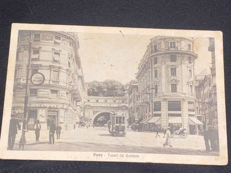 ANTIQUE  POST CARD OF ROMA TUNNEL DEL QUIRINALE SENT TO JHB
