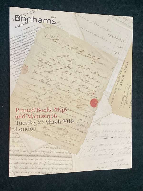 BONHAMS PRINTED BOOKS, MAPS AND MANUSCRIPTS TUESDAY 23 MARCH 2010 LONDON