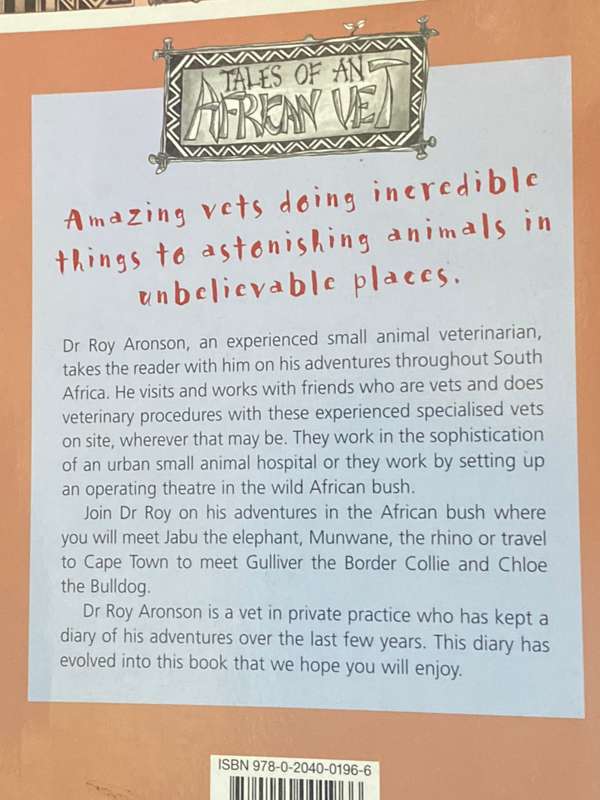 TALES OF AN AFRICAN VET BY ROY ARONSON SIGNED