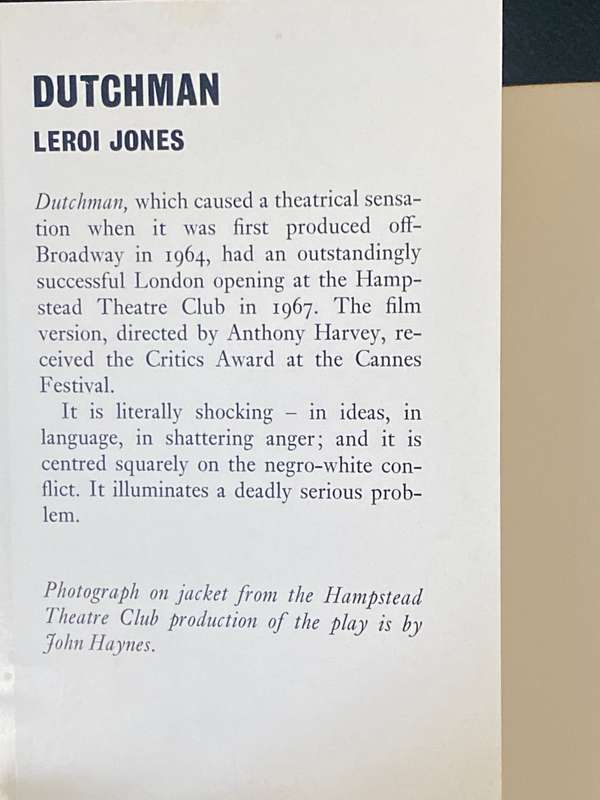 DUTCHMAN BY LEROI JONES