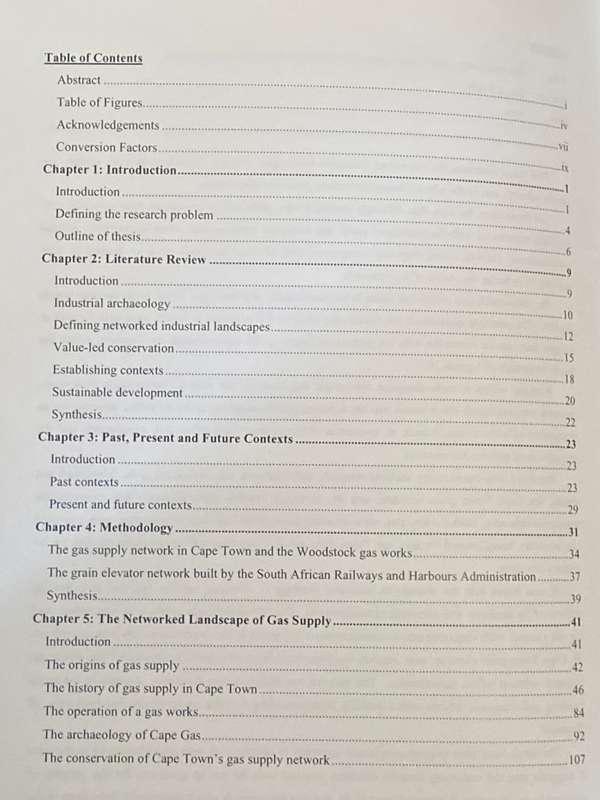 GAS AND GRAIN: THE CONSERVATION OF NETWORKED INDUSTRIAL LANDSCAPES BY DAVID WORTH THESIS FEB 2004