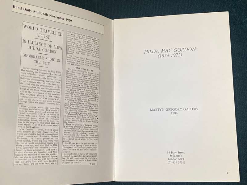 HILDA MAY GORDON 1874-1972 - MARTYN GREGORY CATALOGUE 36