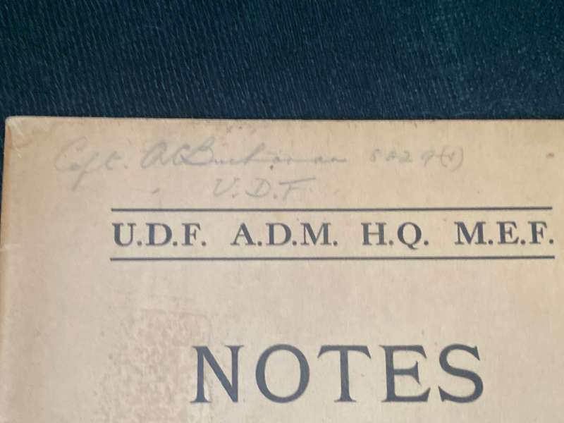 NOTES ON MILITARY LAW AND PROCEDURE JUNE 1944 U.D.F.  A.D.M.  H.Q.  M.E.F.