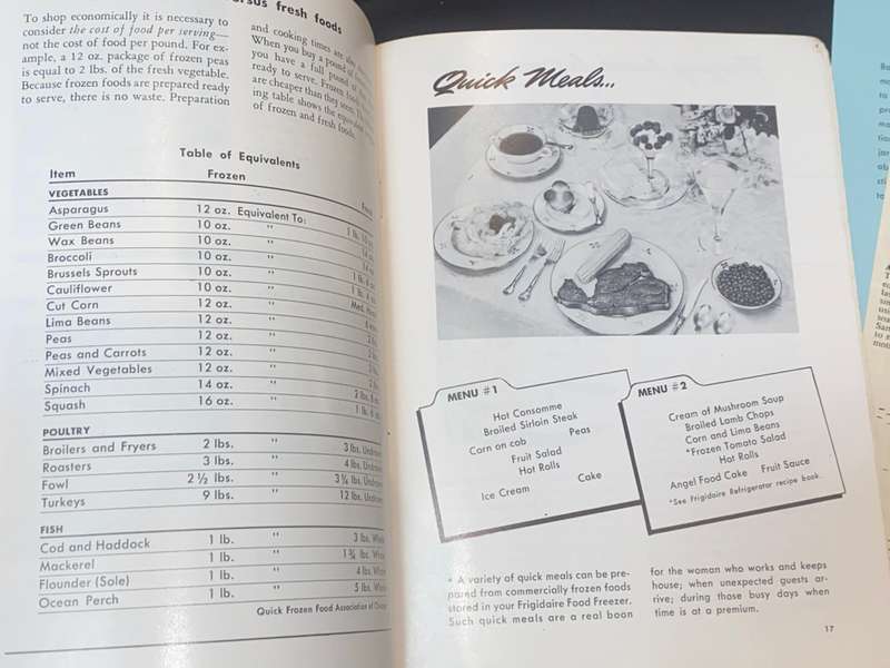 FRIGIDAIRE FOOD FREEZER VINTAGE BOOKLET