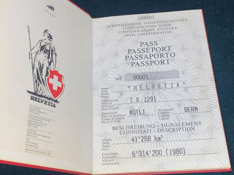 SWISS PASSPORT - VINTAGE INFO BOOKLET OF SWITZERLAND