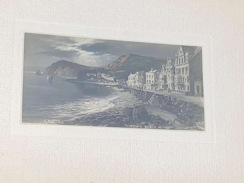 ORIGINAL ANTIQUE PRINTS OF SIDMOUTH BEACH BY C RUSSELL