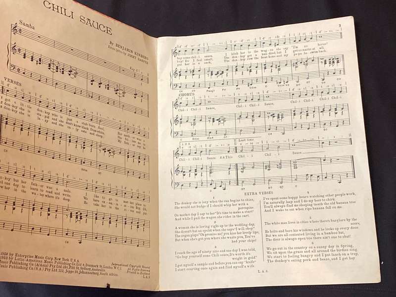 ORIGINAL CHILI SAUCE MUSIC SCORE BY BENJAMIN KINBERG