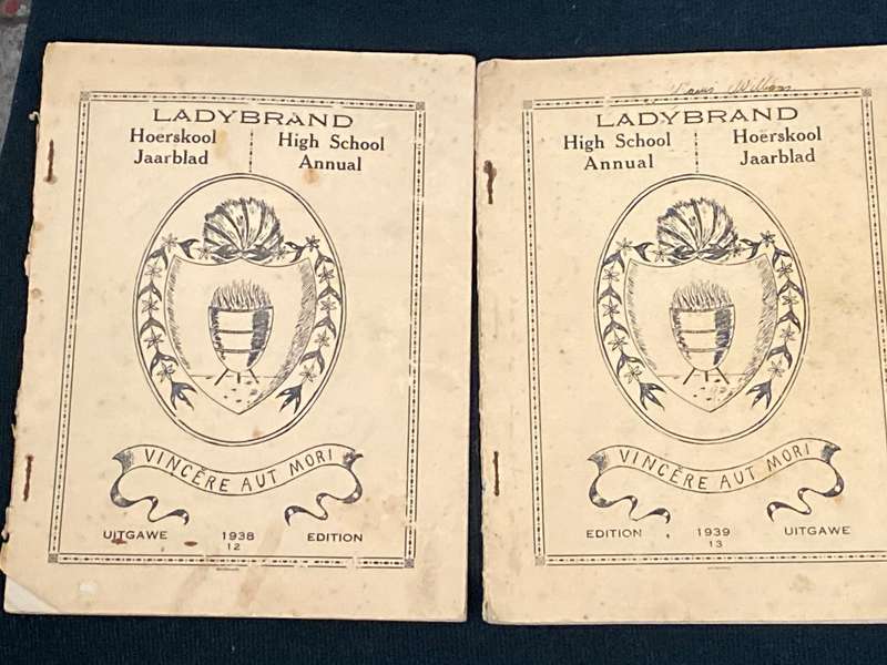 LADYBRAND HIGH SCHOOL ANNUAL 1938/ 1939 EDITIONS