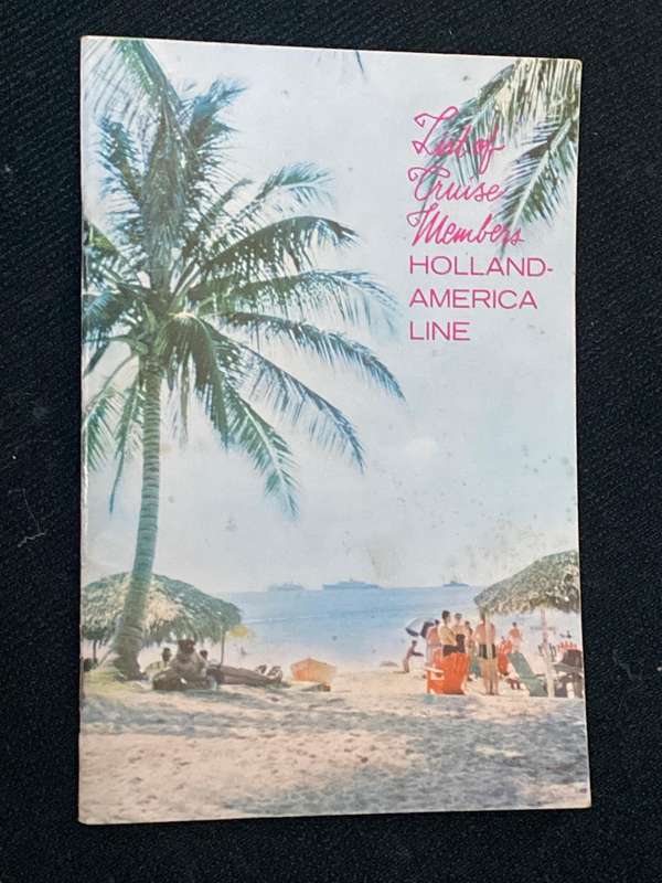 VINTAGE HOLLAND-AMERICA LINE LIST OF CRUISE MEMBERS