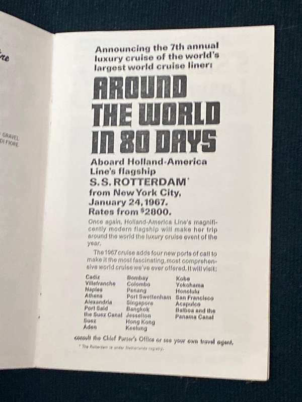 VINTAGE HOLLAND-AMERICA LINE LIST OF CRUISE MEMBERS