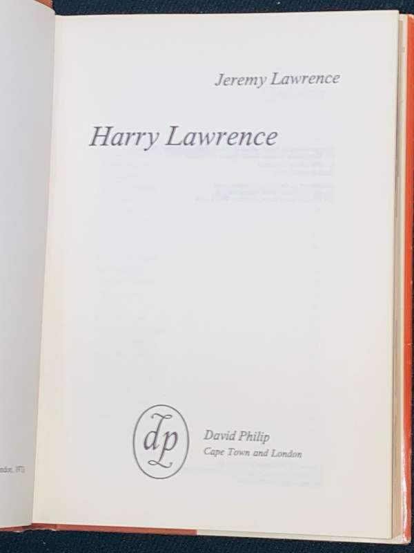 HARRY LAWRENCE BY JEREMY LAWRENCE
