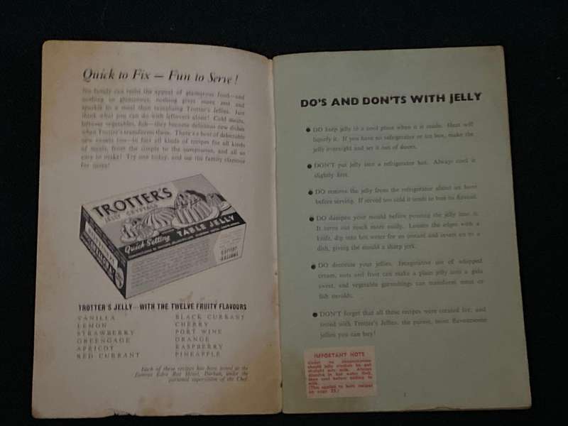 VINTAGE TROTTER'S DE LUXE RECIPE BOOK