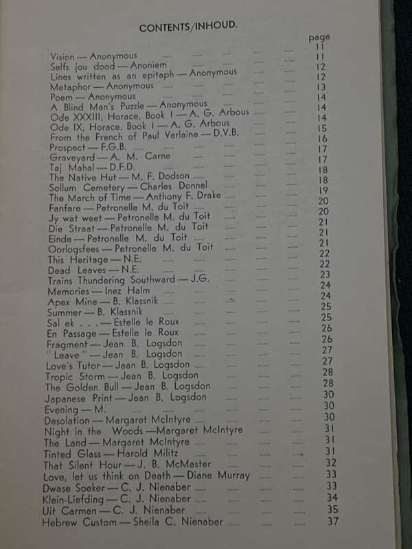 THE N.U.S.A.S. ANTHOLOGY OF STUDENT POETRY