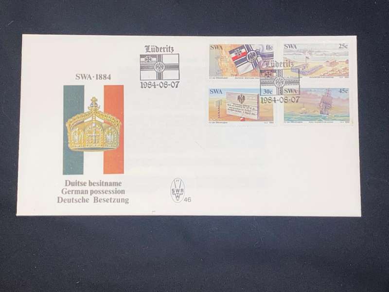 SWA 1884 GERMAN POSSESSION LUDERITZ FDC 1984