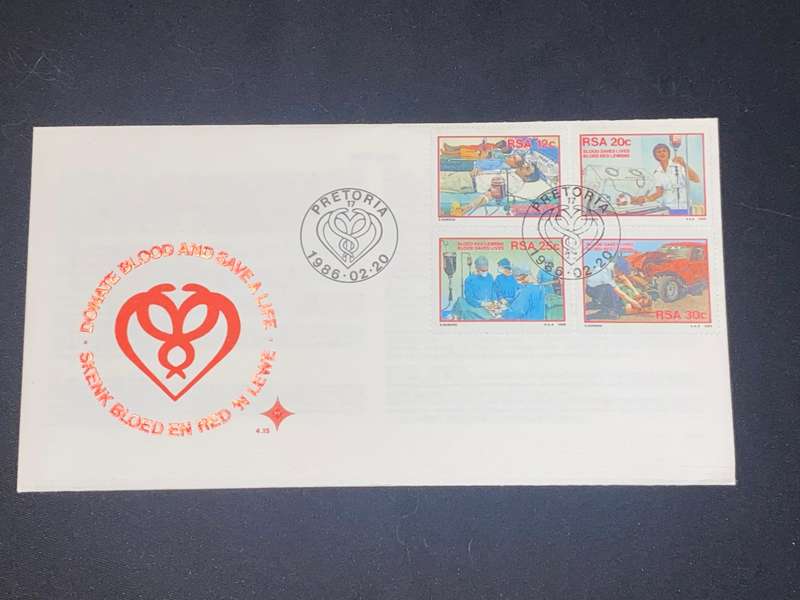 1986 DONATE BLOOD AND SAVE A LIFE FDC PRETORIA