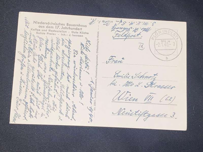 1940 NIEDERSACHSISCHES BAUERNHAUS FELDOST POST CARD