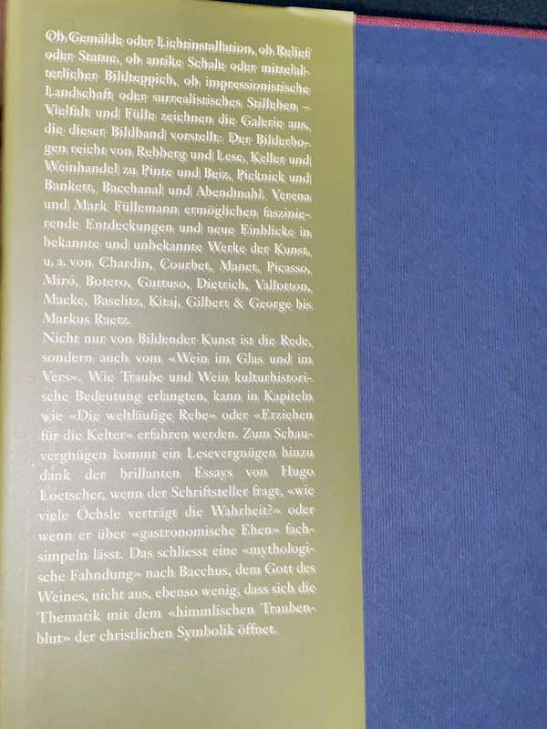 BACCHUS KUNST FUR WEINFREUNDE WEIN FUR KUNSTFRUNDE