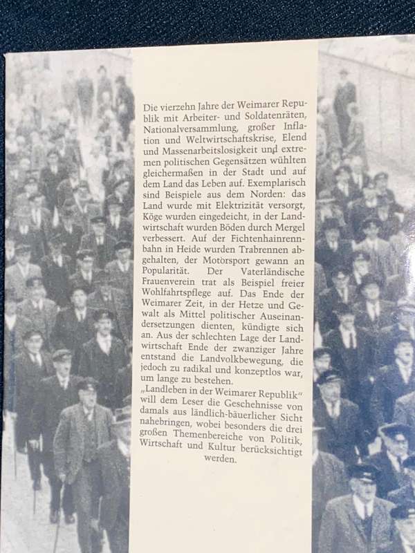 LANDLEBEN IN DER WEIMARER REPUBLIK - JOHANN WILHELM THOMSEN