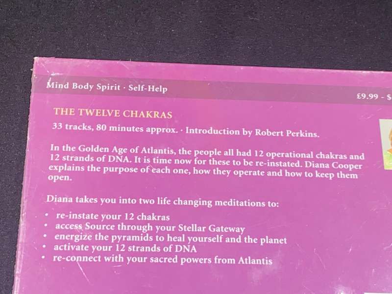 INFORMATION & MEDITATION ON THE TWELVE CHAKRAS BY DIANA COOPER CD