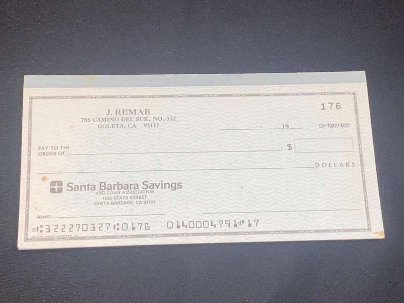 VINTAGE SANTA BARBARA BANK BOOKS AND CHEQUE BOOK