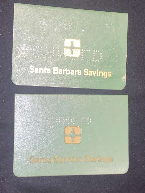 VINTAGE SANTA BARBARA BANK BOOKS AND CHEQUE BOOK