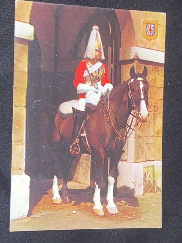 VINTAGE LONDON SENTRY OF THE LIFE GUARDS POST CARD