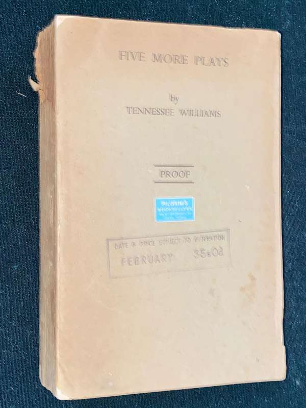 FIVE MORE PLAYS BY TENNESSEE WILLIAMS PROOF COPY