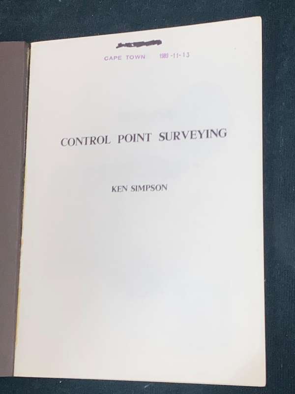 CONTROL POINT SURVEYING BY KEN SIMPSON