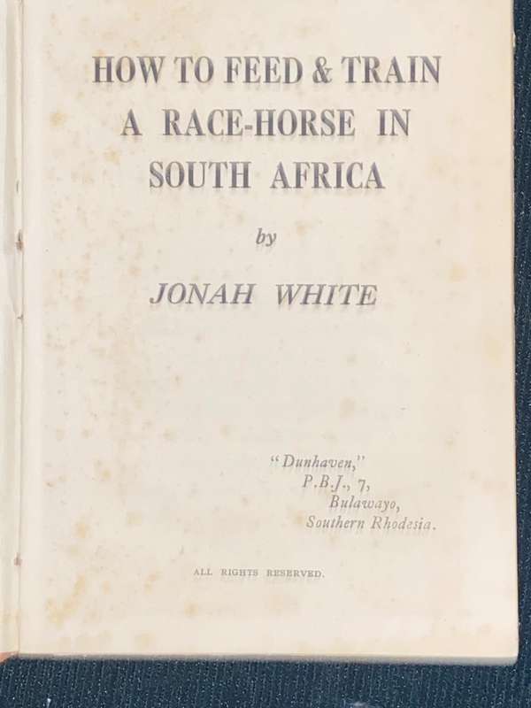 HOW TO FEED AND TRAIN A RACE HORSE IN SOUTH AFRICA BY JONAH WHITE