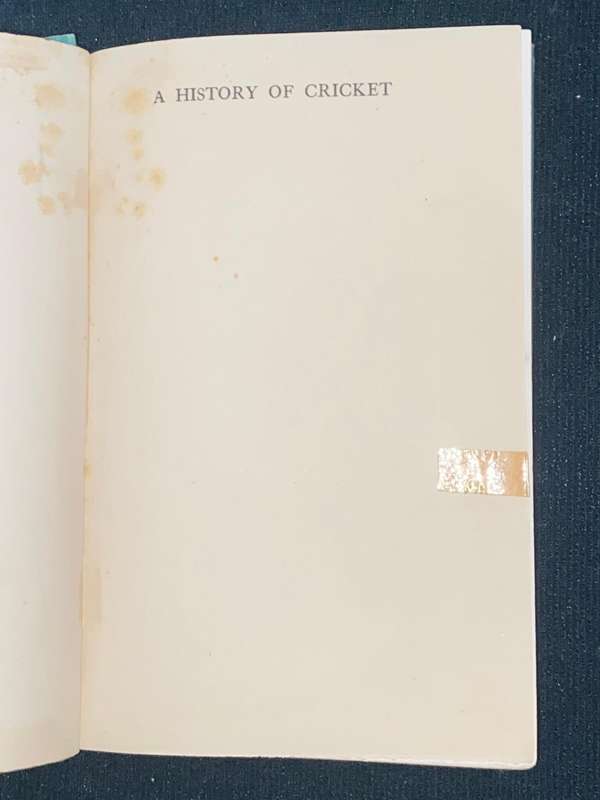 A HISTORY OF CRICKET BY H.S. ALTHAM AND E.W. SWANTON