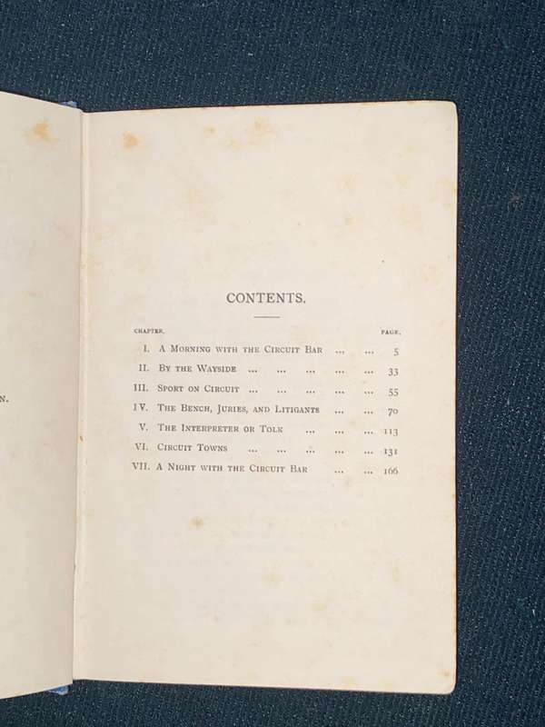 REMINISCENCES OF THE WESTERN CIRCUIT BY SIR HENRY JUTA