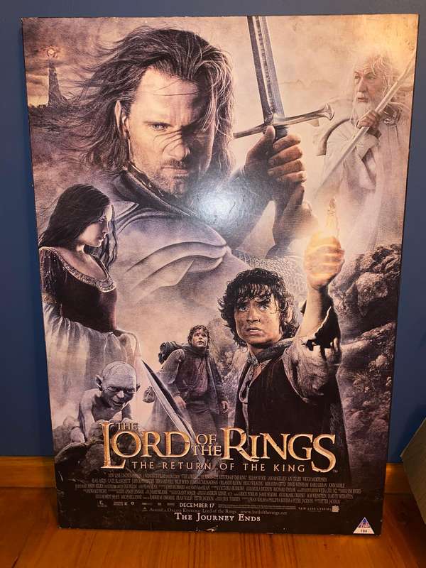 LORD OF RINGS THE RETURN OF THE KING 2003 POSTER ON BOARD