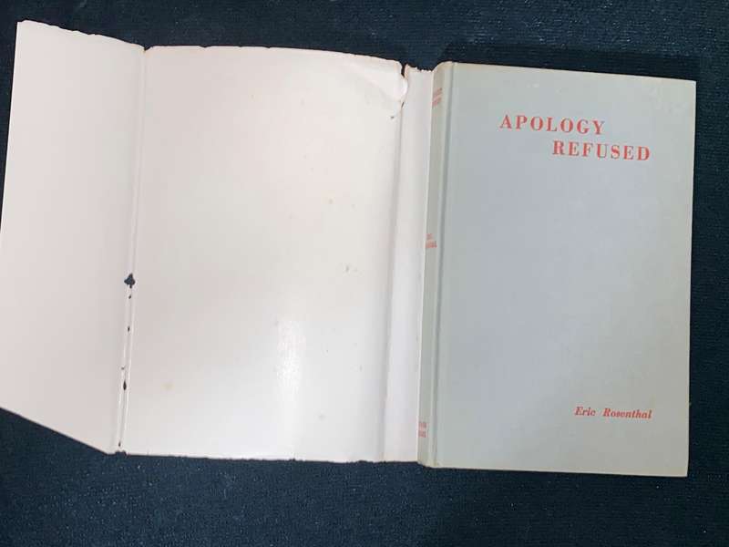 APOLOGY REFUSED BY ERIC ROSENTHAL