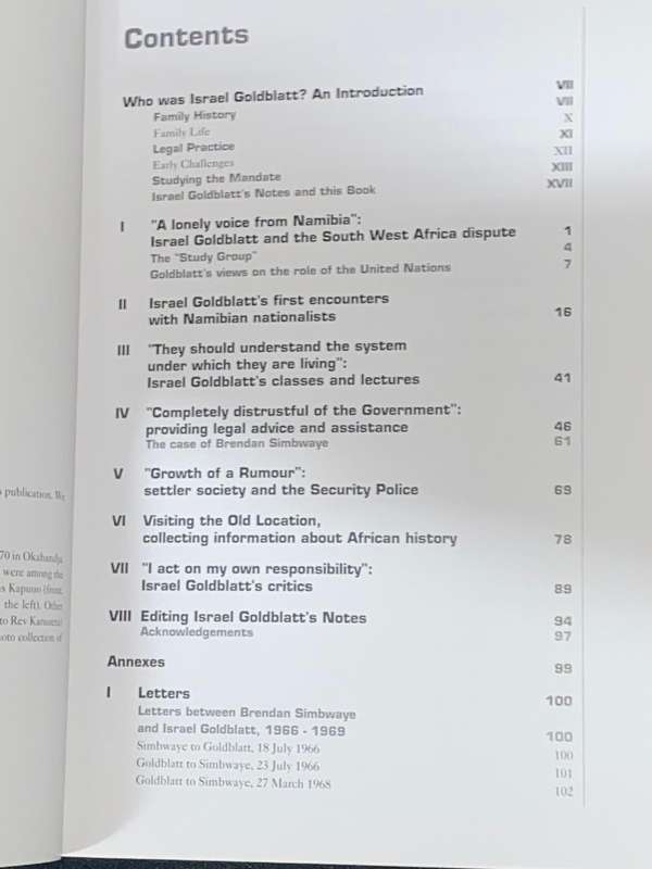 BUILDING BRIDGES NAMIBIAN NATIONALISTS BY ISRAEL GOLDBLATT