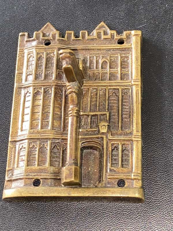 ANTIQUE BRASS GEORGE HOTEL GLASTONBURY DOOR KNOCKER