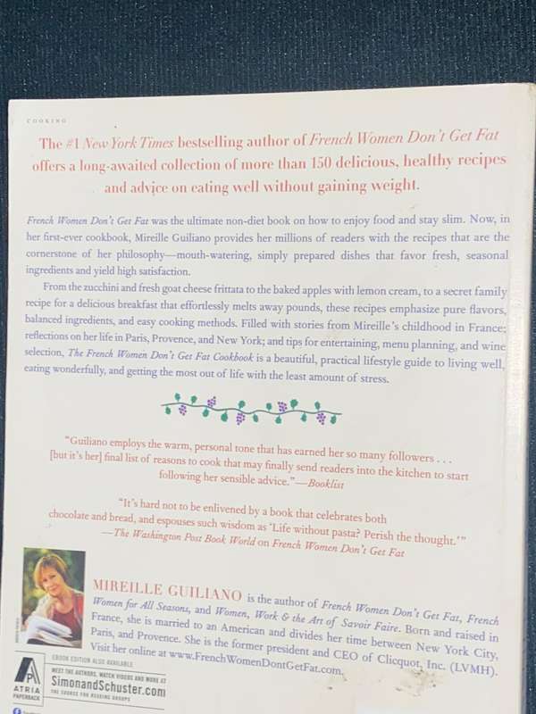 THE FRENCH WOMEN DON'T GET FAT COOKBOOK BY MIREILLE GUILIANO