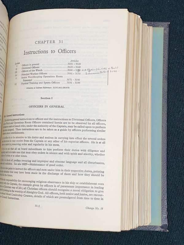 THE QUEEN'S REGULATIONS FOR THE ROYAL NAVY 1967 REVISED EDITION B.R. 31