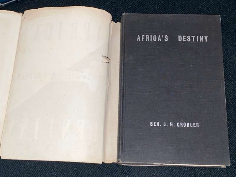 AFRICA'S DESTINY BY SENATOR J.H. GROBLER SIGNED