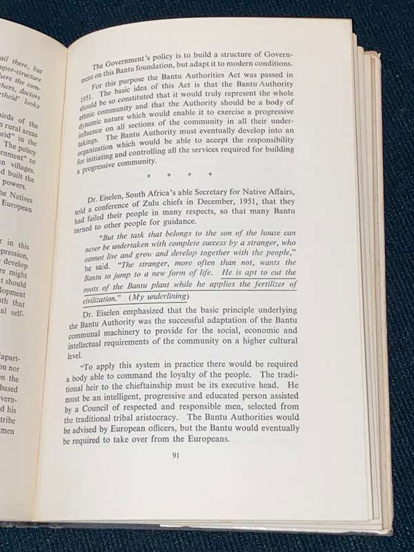 AFRICA'S DESTINY BY SENATOR J.H. GROBLER SIGNED