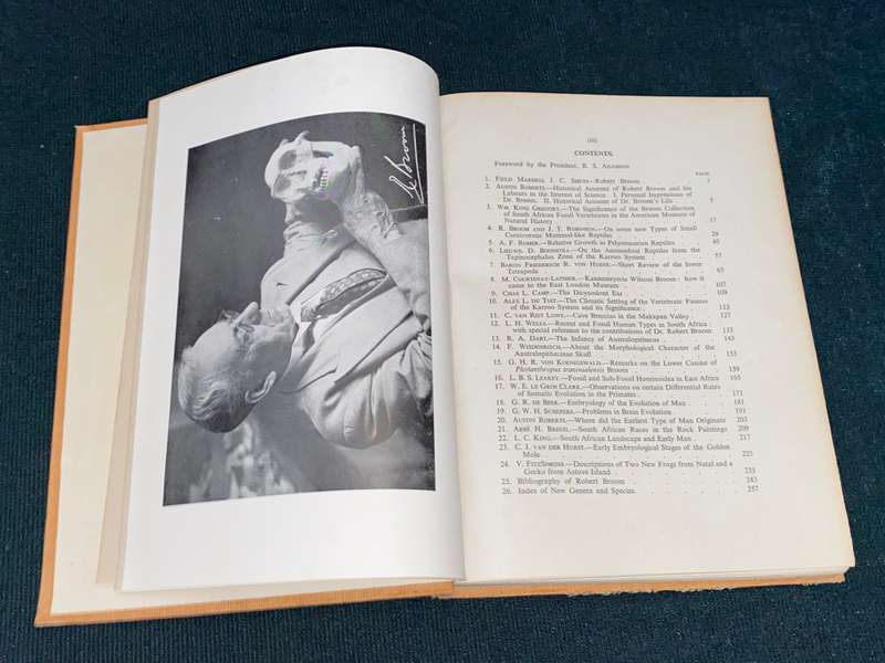 SPECIAL PUBLICATION OF THE ROYAL SOCIETY OF SOUTH AFRICA ROBERT BROOM COMMEMORATIVE VOLUME 1948