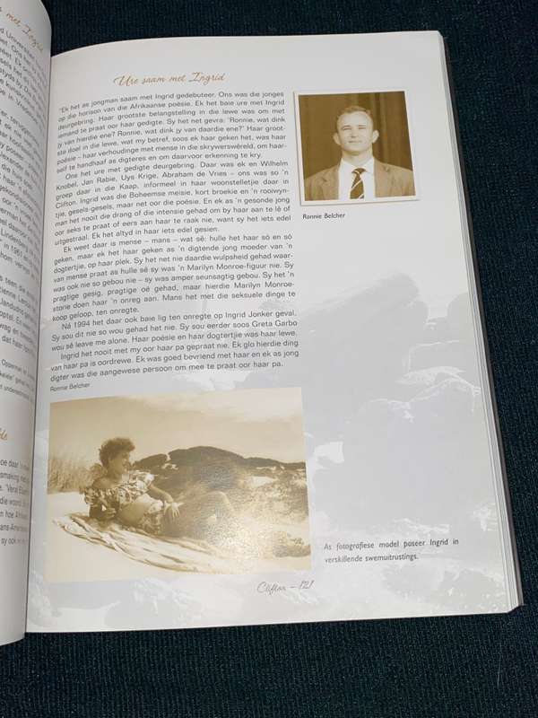 INGRID JONKER BEELD VAN 'N DIGTERSLEWE SAAMGESTEL DEUR PETROVNA METELERKAMP SIGNED