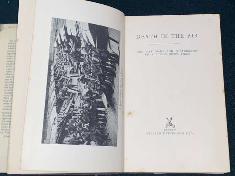 DEATH IN THE AIR THE WAR DIARY AND PHOTOGRAPHS OF A FLYING CORPS PILOT