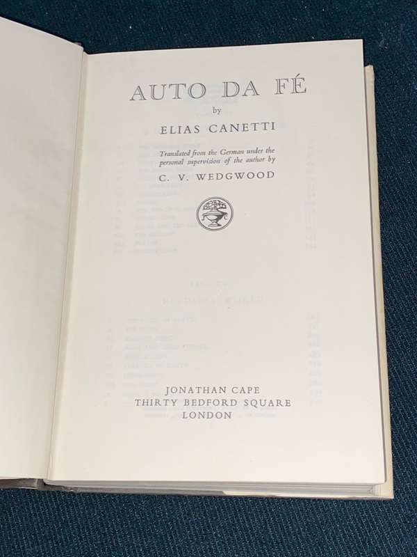 AUTO-DA-FE BY ELIAS CANETTI