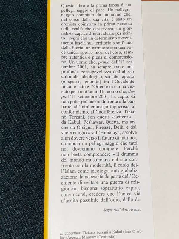 TIZIANO TERZANI LETTERE CONTRO LA GUERRA